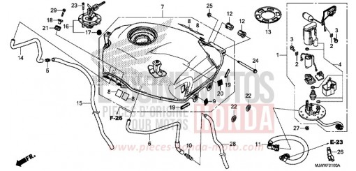 RESERVOIR A CARBURANT/POMPE A CARBURANT CB500XAJ de 2018